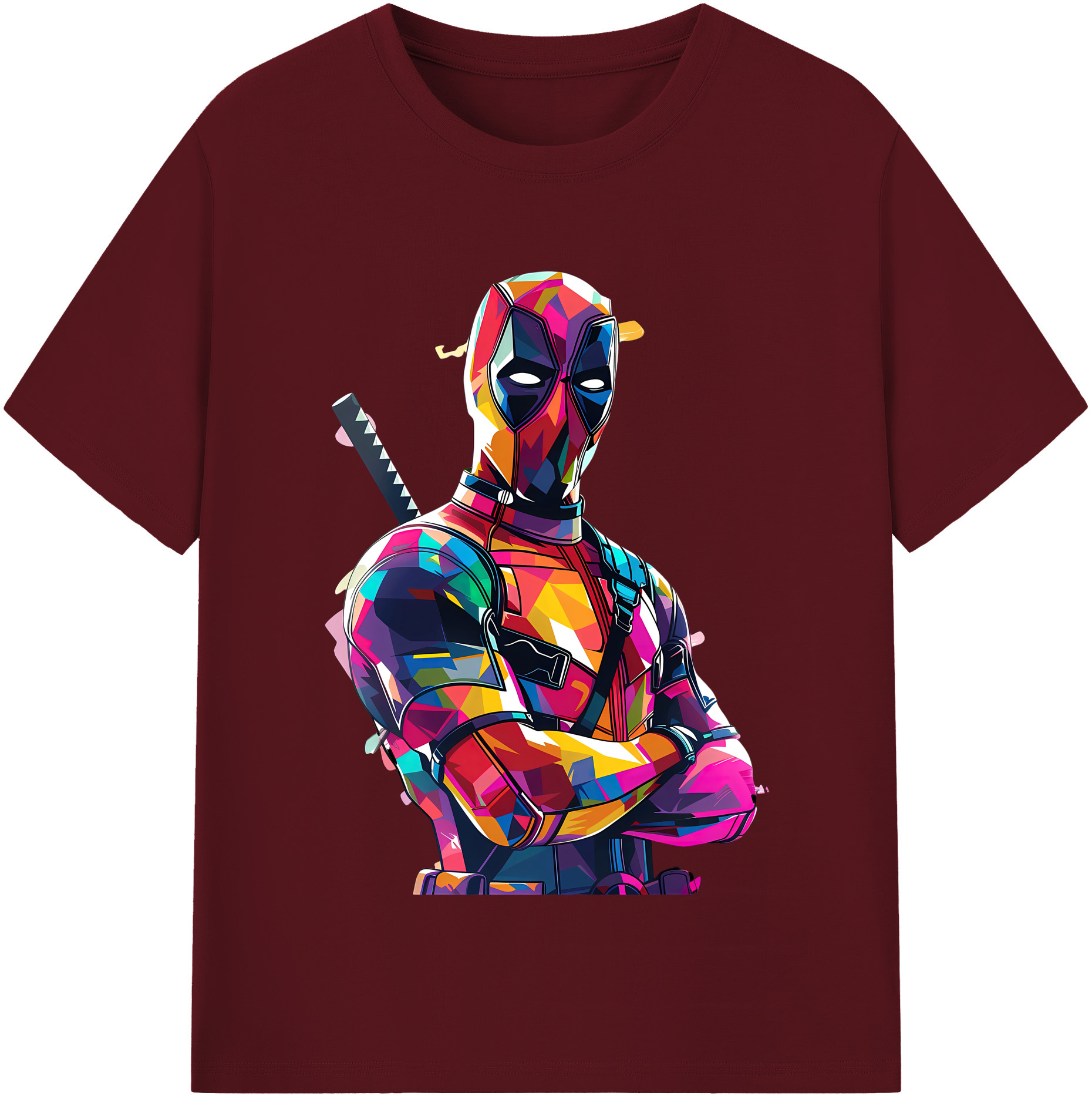 （画像用） Deadpool デッドプール 綿100％半袖Tシャツ（フロントプリント）